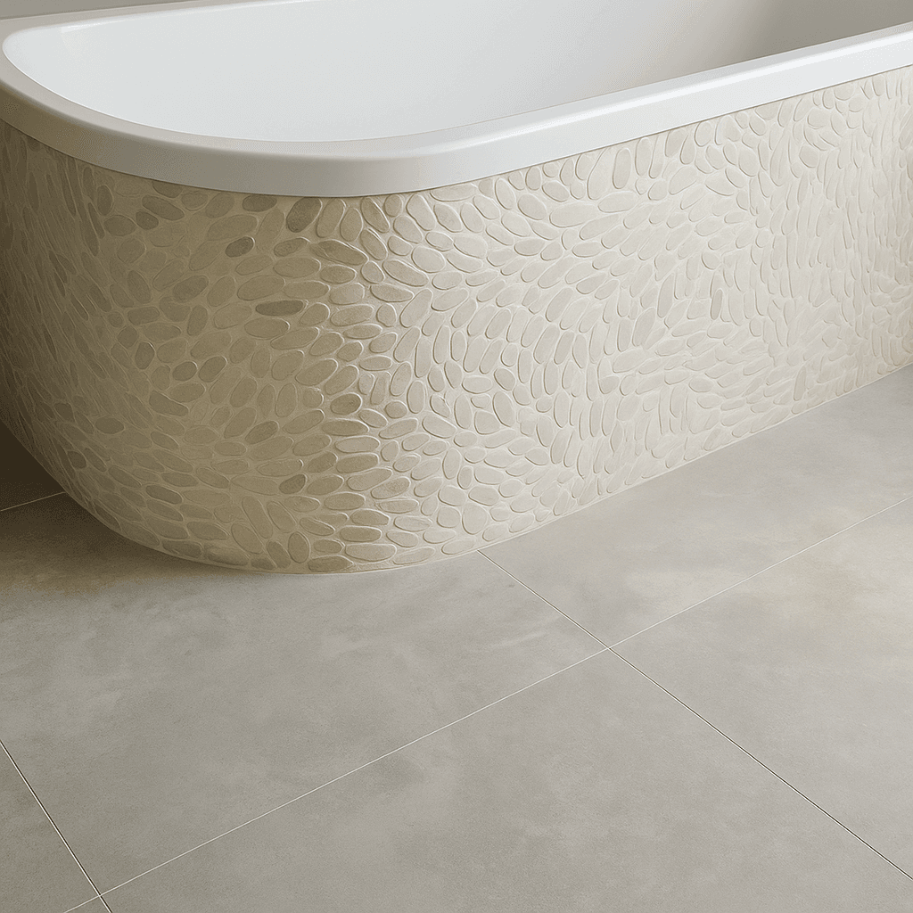 Wanna wolnostojąca wykończona mozaiką